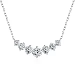 Moissanite 1.7carat 7-Stones V-Shaped Diamond Necklace