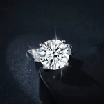 Moissanite 8.0carat Round Diamond Ring