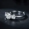 Moissanite 1.0carat Three Stone Round Diamond Ring Moissanite 1.0carat Three Stone Round Diamond Ring