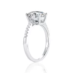 Moissanite Sidestone 3.0carat Oval Diamond Ring