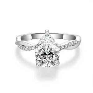 Moissanite Switch 2.0carat Pear Diamond Ring Moissanite Switch 2.0carat Pear Diamond Ring