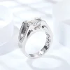 Moissanite Men's 1.0-2.0carat Round Diamond Ring
