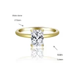 Moissanite Love In Verona 2.0carat Radiant Stacked Diamond Ring