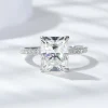 Moissanite Vintage 4.0carat Radiant Diamond Ring