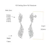 Moissanite Feather Diamond Earrings Moissanite Feather Diamond Earrings