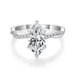 Moissanite Switch 2.0carat Marquise Diamond Ring