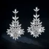 Moissanite Leaf VVS D Diamond Earrings Moissanite Leaf VVS D Diamond Earrings