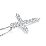 Moissanite Cross Diamond Necklace