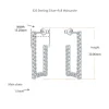 Moissanite Open Rectangular Hoop Diamond Earrings Moissanite Open Rectangular Hoop Diamond Earrings