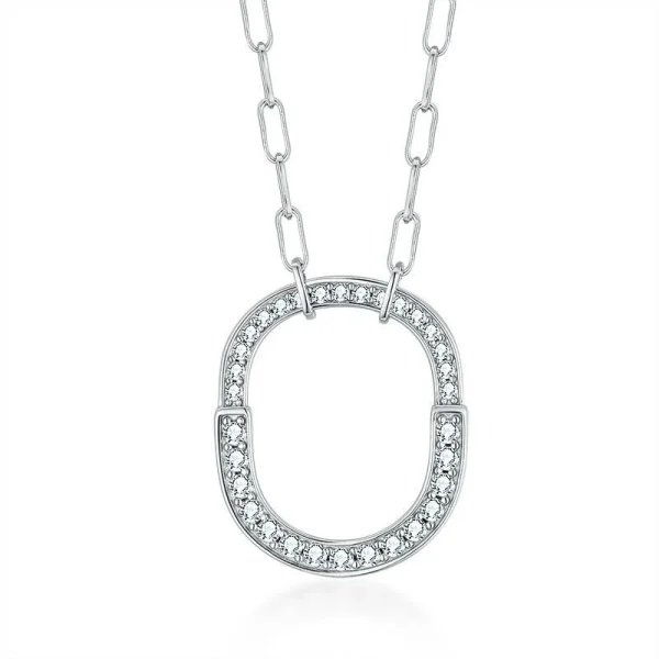 Moissanite Lock Diamond Necklace