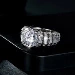 Moissanite Luxurious 5.0Carat Round Diamond Ring