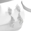 Moissanite Feather Diamond Earrings Moissanite Feather Diamond Earrings