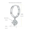 Moissanite 0.5carat Round 4-Prong Hoop Diamond Earrings Moissanite 0.5carat Round 4-Prong Hoop Diamond Earrings
