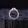 Moissanite Trapezoid 2.0carat Radiant Diamond Ring
