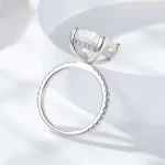 Moissanite 5.0carat Princess Diamond Ring