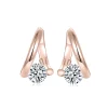 Moissanite 0.5carat Hoop Round Diamond Earrings