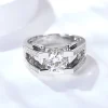 Moissanite Men's 1.0-2.0carat Round Diamond Ring