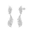 Moissanite Feather Diamond Earrings Moissanite Feather Diamond Earrings