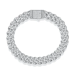 Moissanite Men's Full Round Diamond Bracelet