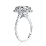 Moissanite Halo 4.0carat Radiant Diamond Ring