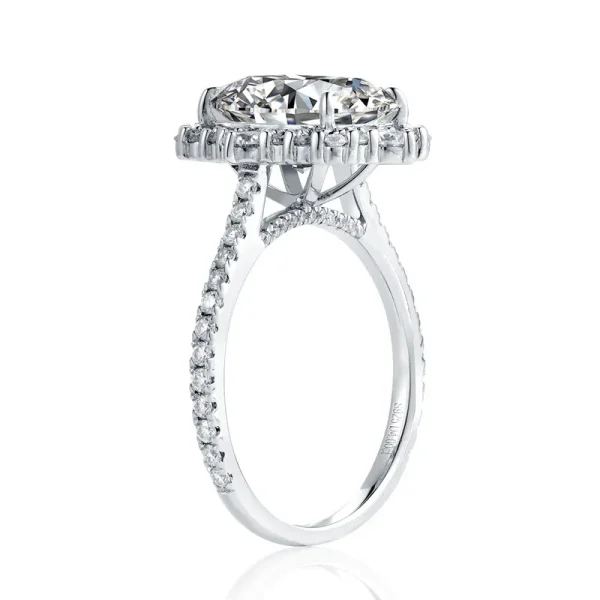 Moissanite Halo 4.0carat Radiant Diamond Ring Moissanite Halo 4.0carat Radiant Diamond Ring