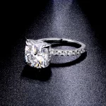 Moissanite 5.0carat Cushion Diamond Ring