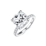 Moissanite 5.0carat Cushion Diamond Ring